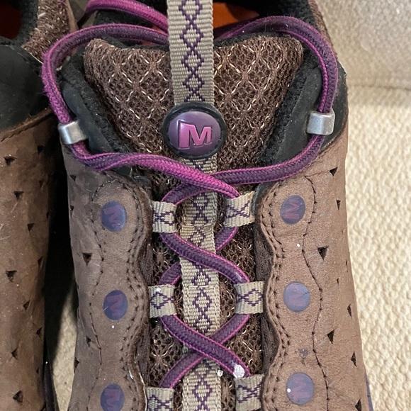 Merrell size 9 wm’s leather vibram air cushion hiking boot /  Shoes - Picture 16 of 16